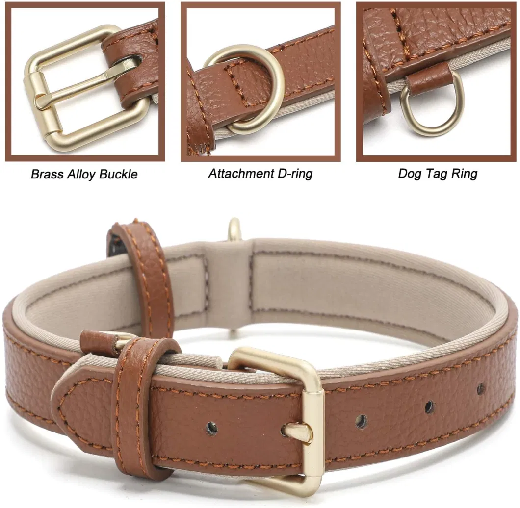 Flexible and Ultra Soft Leather Dog Collar Pet Product