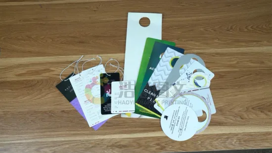 Hangtag de papel de papelão de material ecológico com design personalizado